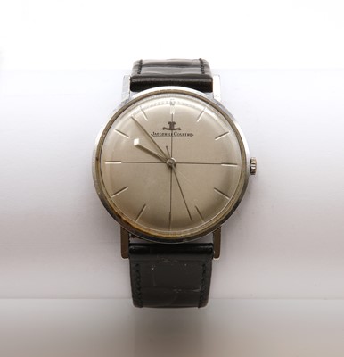 Lot 420 - A gentlemen's stainless steel Jaeger LeCoultre mechanical strap watch