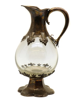 Lot 16 - A Victorian silver-mounted claret jug