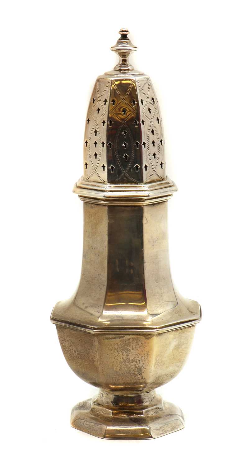 Lot 10 - A Victorian silver caster