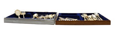 Lot 35 - A part set of Queen's pattern silver flatware