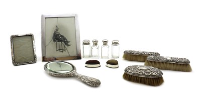 Lot 44 - A group of silver dressing table items
