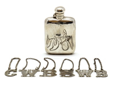 Lot 24 - A silver hipflask