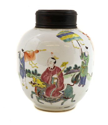 Lot 193 - A Chinese famille rose jar