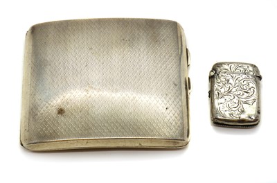 Lot 14 - A silver cigarette case