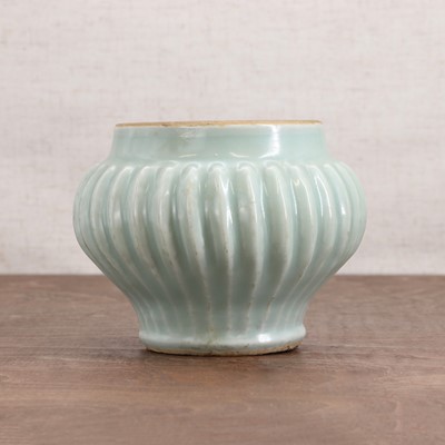 Lot 18 - A Chinese Longquan ware celadon jar