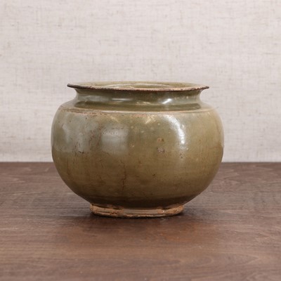 Lot 7 - A Chinese celadon jar