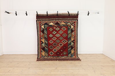 Lot 189 - A Persian Qashqai kilim wool rug