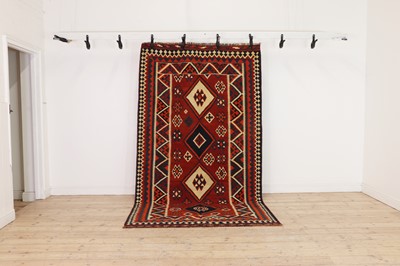 Lot 188 - A Persian Qashqai kilim wool rug