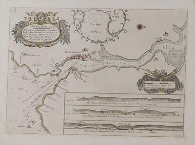 Lot 4 - Greenville Collins, (Four hand coloured Maps, C1693)