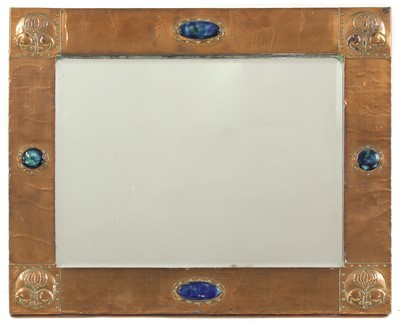 Lot 130 - An Arts and Crafts copper wall mirror