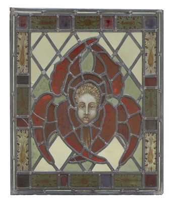 Lot 280A - A stained glass panel
