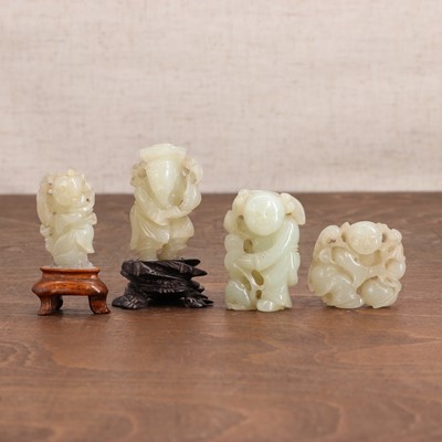 Lot 191 - A collection of four Chinese jade figures