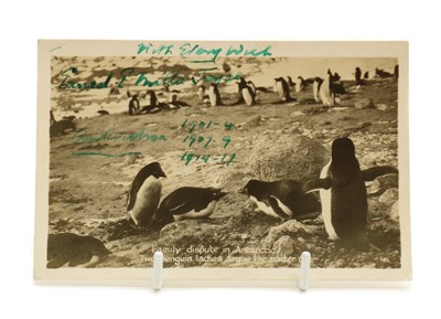 Lot 337 - Two signed Antarctic expedition postcards