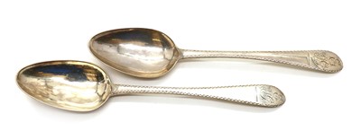Lot 15 - A pair of George III Irish silver tablespoons