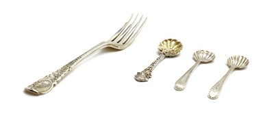 Lot 20 - A Victorian silver Rococo style serving fork