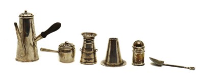 Lot 7 - A collection of novelty silver casters