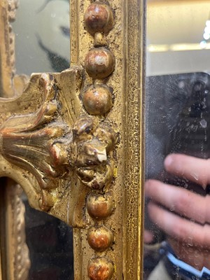 Lot 79 - A Louis XVI-style giltwood and gesso overmantel mirror