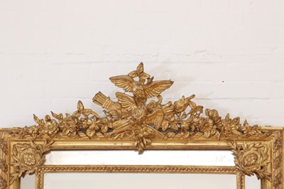 Lot 79 - A Louis XVI-style giltwood and gesso overmantel mirror