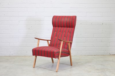 Lot 410 - A Danish teak and oak armchair