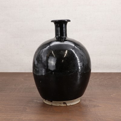 Lot 25 - A Chinese black-glazed vase