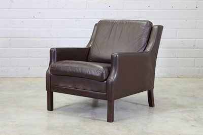 Lot 384 - A Danish leather armchair