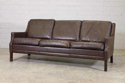 Lot 372 - A Danish leather settee