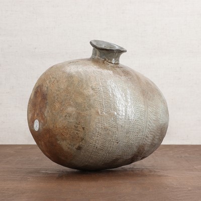 Lot 47 - A Korean punch'ong cocoon vase