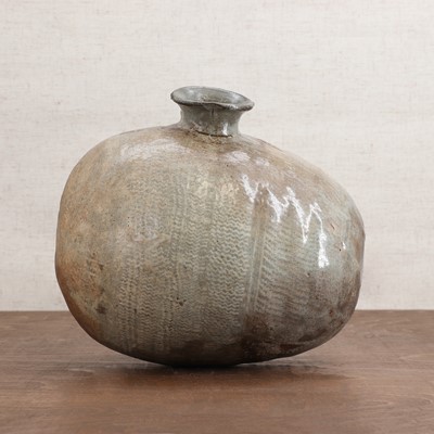 Lot 47 - A Korean punch'ong cocoon vase