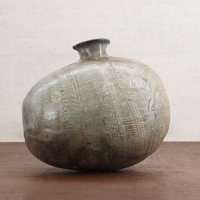 Lot 47 - A Korean punch'ong cocoon vase