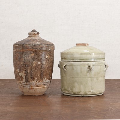 Lot 45 - A Korean celadon jar and cover