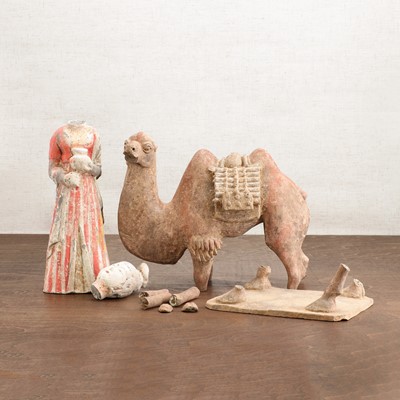 Lot 50 - A Chinese pottery camel