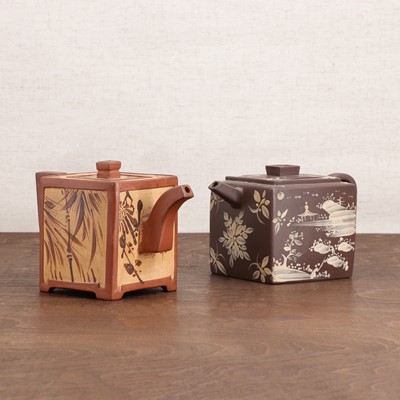 Lot 39 - Two Chinese Yixing zisha stoneware teapots