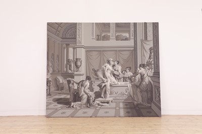 Lot 40 - A neoclassical-style wallpaper panel by Zuber