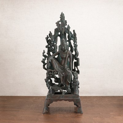 Lot 216 - A Chinese bronze bodhisattva