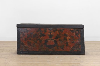 Lot 200 - A painted pine chest