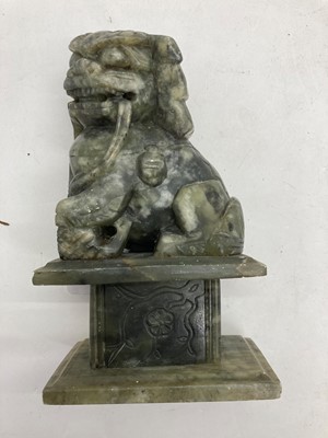 Lot 43 - A collection of Chinese hardstone and soapstone carvings