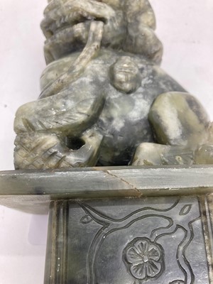 Lot 43 - A collection of Chinese hardstone and soapstone carvings