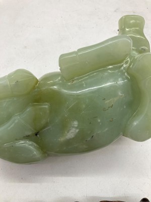 Lot 43 - A collection of Chinese hardstone and soapstone carvings
