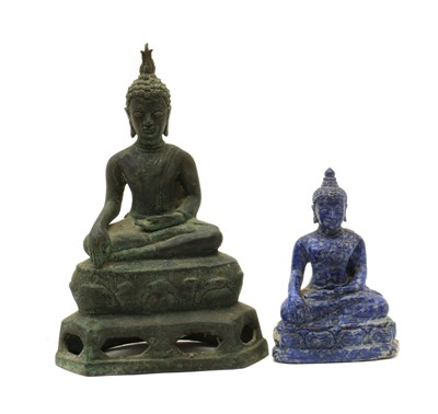 Lot 133 - A Chinese lapis lazuli Buddha