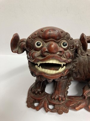 Lot 90 - A Chinese wood carving