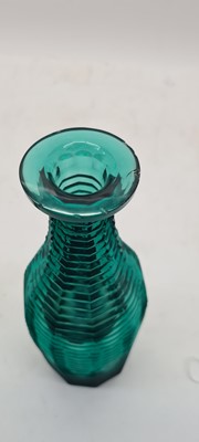 Lot 206 - A Stourbridge green glass decanter
