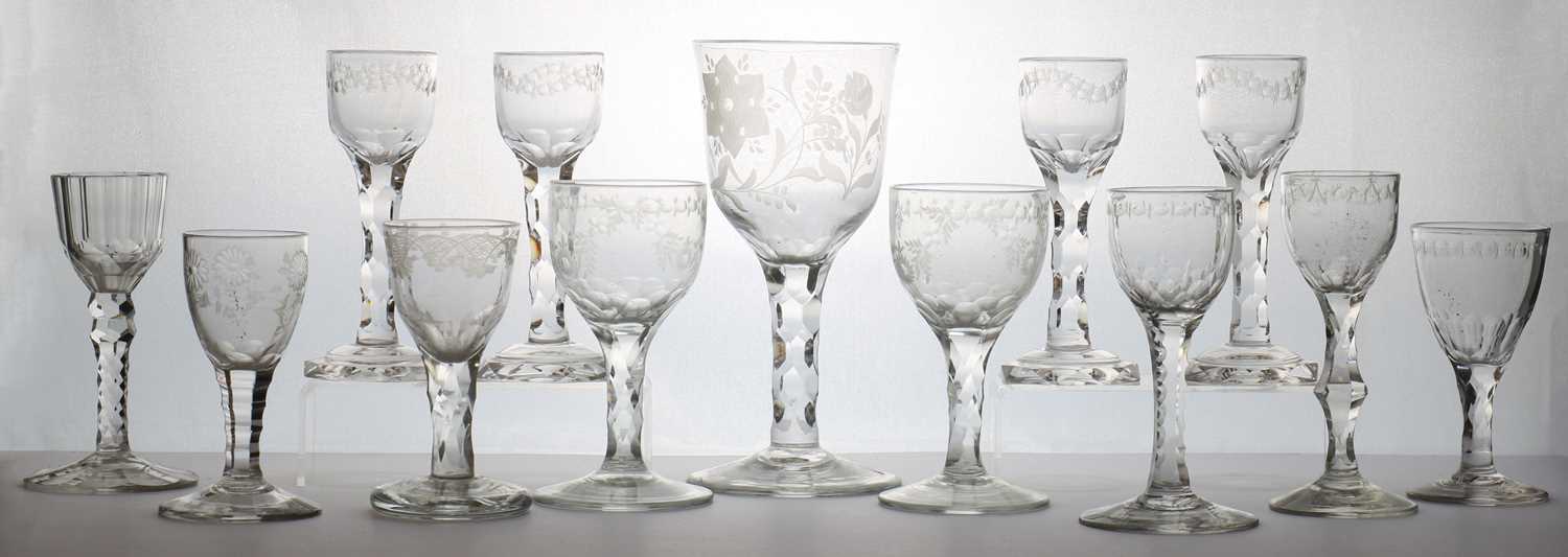 Lot 179 - A group of facet cut drinking glasses
