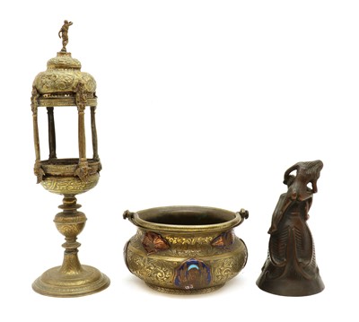 Lot 274 - A Rennaissance-style brass lantern