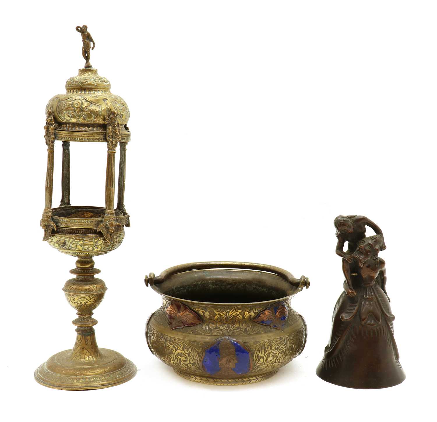 Lot 274 - A Rennaissance-style brass lantern