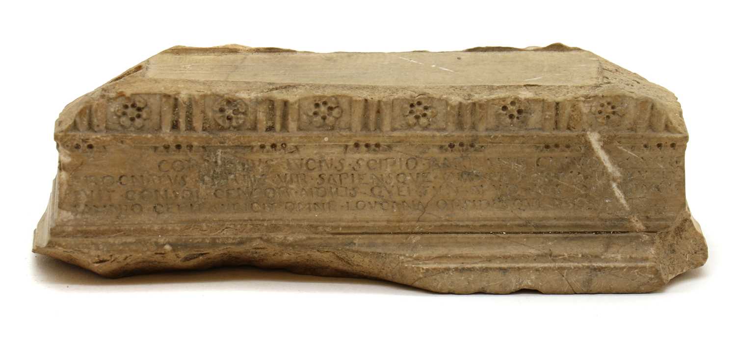 Lot 299 - A Grand Tour carved souvenir fragment