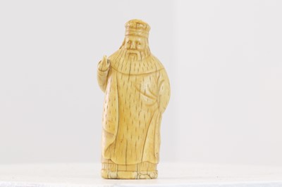 Lot 268 - A marine ivory chess piece or chessman