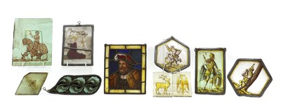 Lot 110 - A collection of stained glass fragments