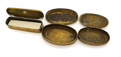 Lot 280 - Three brass tobacco boxes