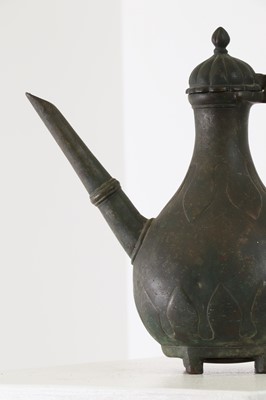 Lot 548 - A Mughal bronze ewer or aftaba