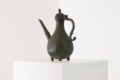 Lot 548 - A Mughal bronze ewer or aftaba